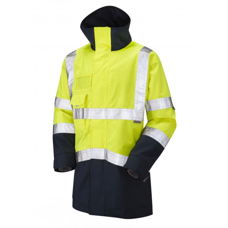 Clovelly ISO 20471 Cl 3 Breathable Executive Anorak Yellow/Navy