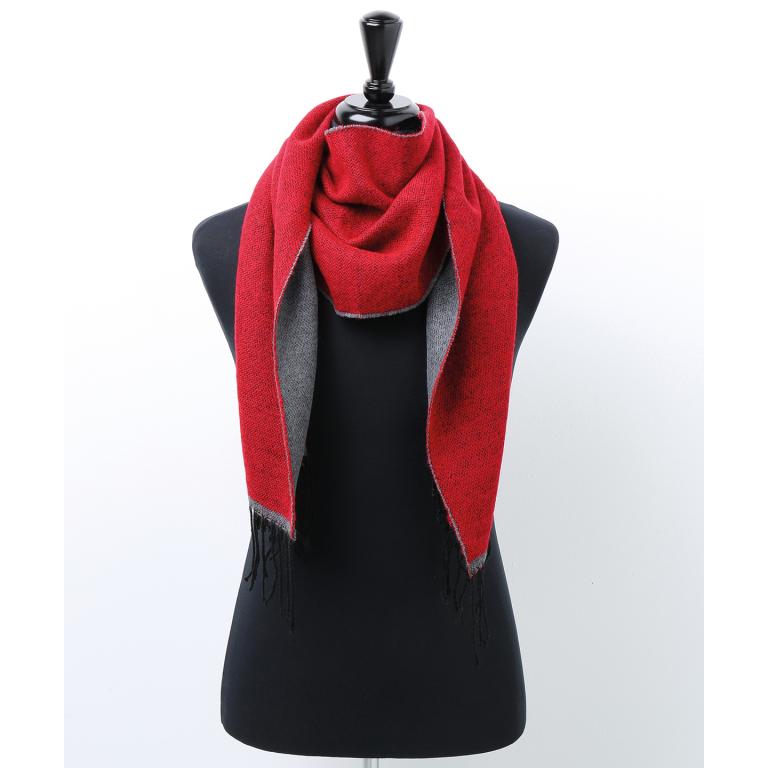 Two-tone scarf Red