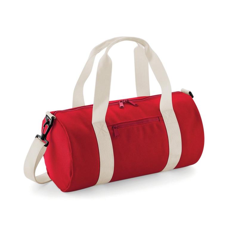 Mini barrel bag Classic Red/Off White