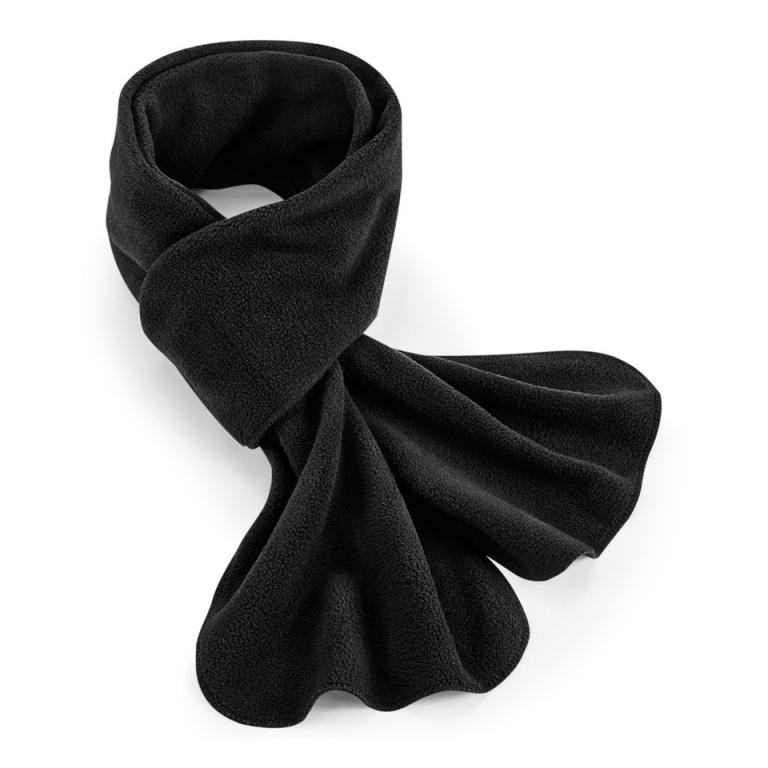 Recycled fleece scarf Black