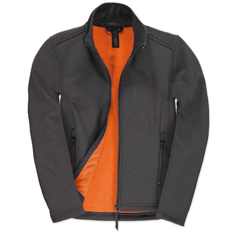 B&C ID.701 Softshell jacket /women Dark Grey/Neon Orange Lining
