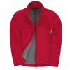 B&C ID.701 Softshell jacket /women Red/Warm Grey Lining