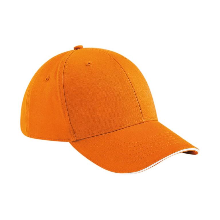 Athleisure 6-panel cap Orange/White