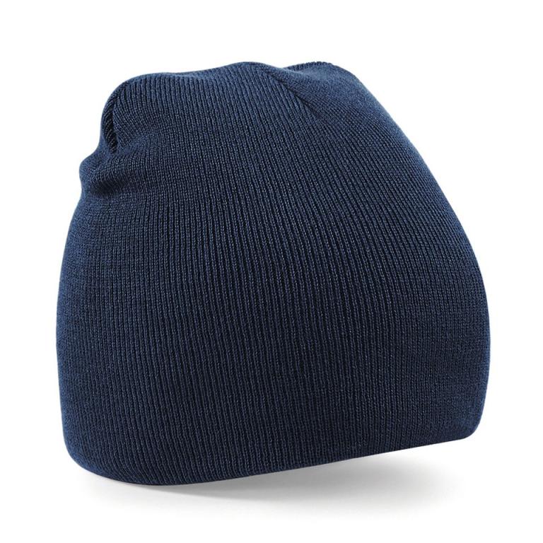 Two-tone pull-on beanie French Navy
