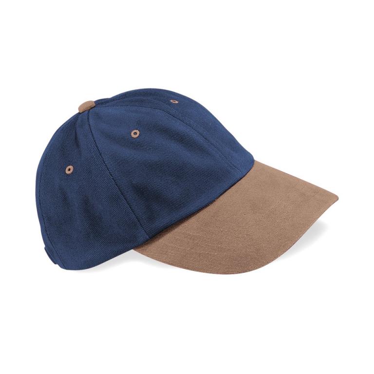 Low-profile heavy brushed cotton cap French Navy/Taupe