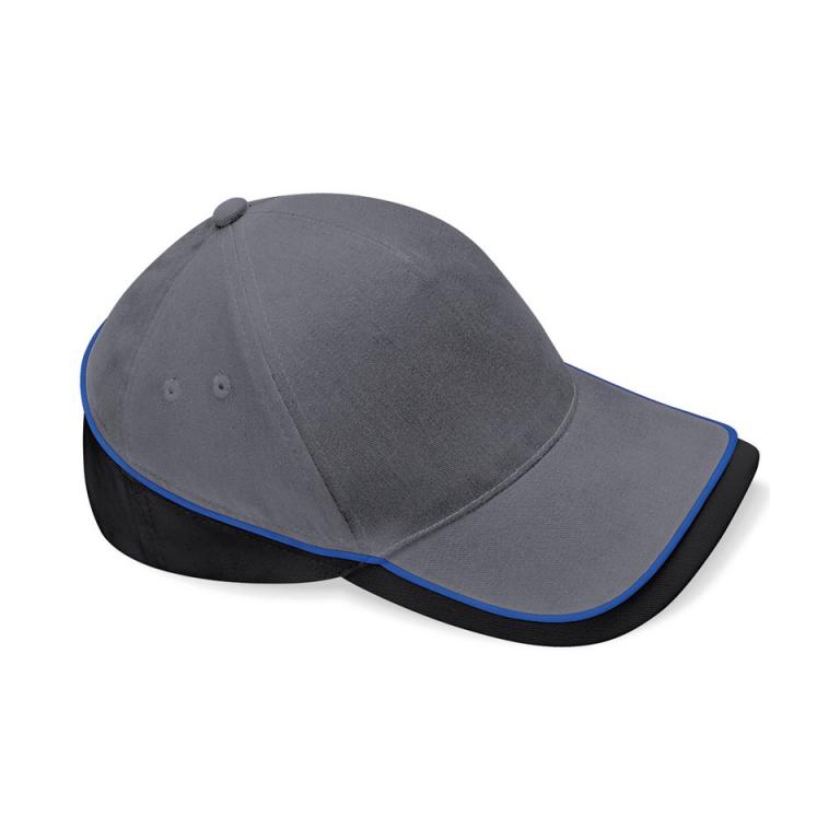 Teamwear competition cap Graphite Grey/Black/Bright Royal