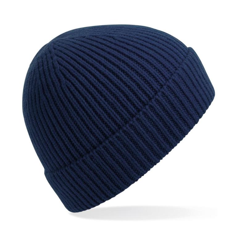 Engineered knit ribbed beanie Oxford Navy