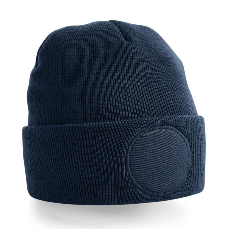 Circular patch beanie French Navy