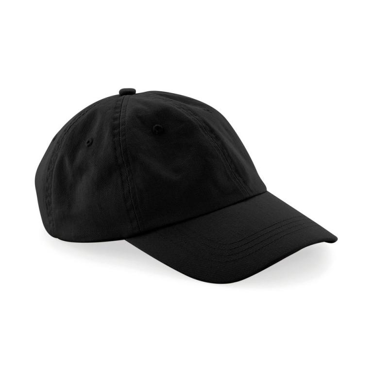 Low-profile 6-panel dad cap Black