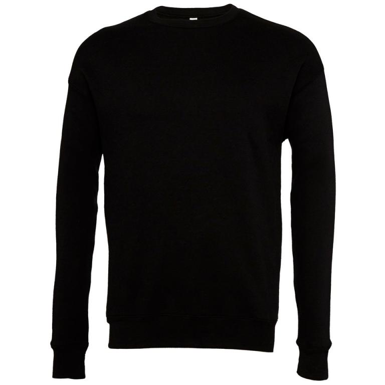 Unisex drop shoulder fleece Black