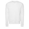 Unisex drop shoulder fleece DTG White