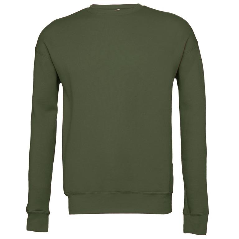 Unisex drop shoulder fleece Military Green