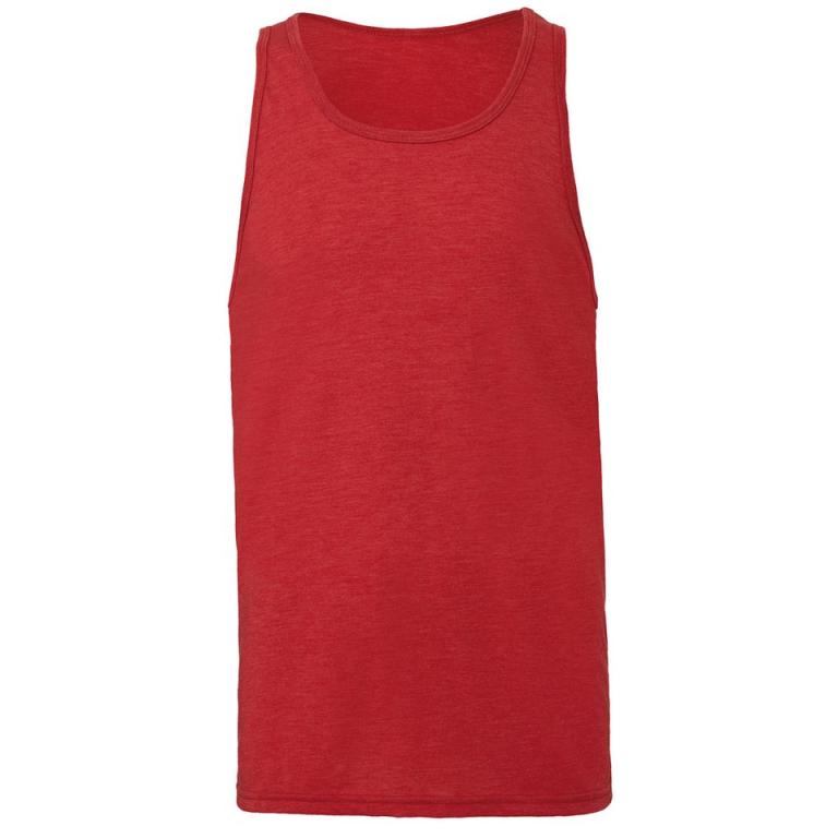 Unisex Jersey tank top Red Triblend