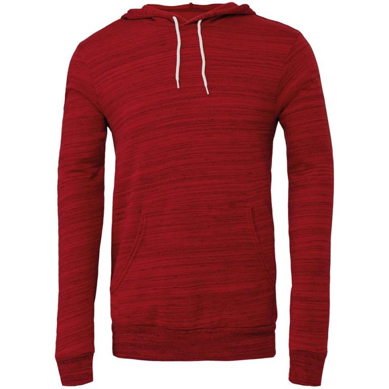 Unisex polycotton fleece pullover hoodie Red Marble Fleece