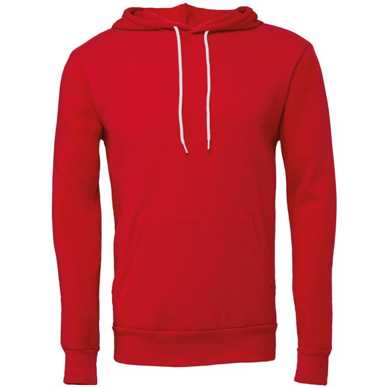 Unisex polycotton fleece pullover hoodie Red