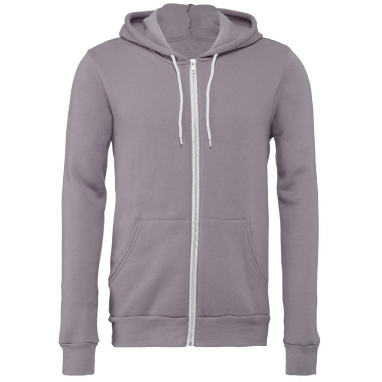 Unisex polycotton fleece full-zip hoodie Storm
