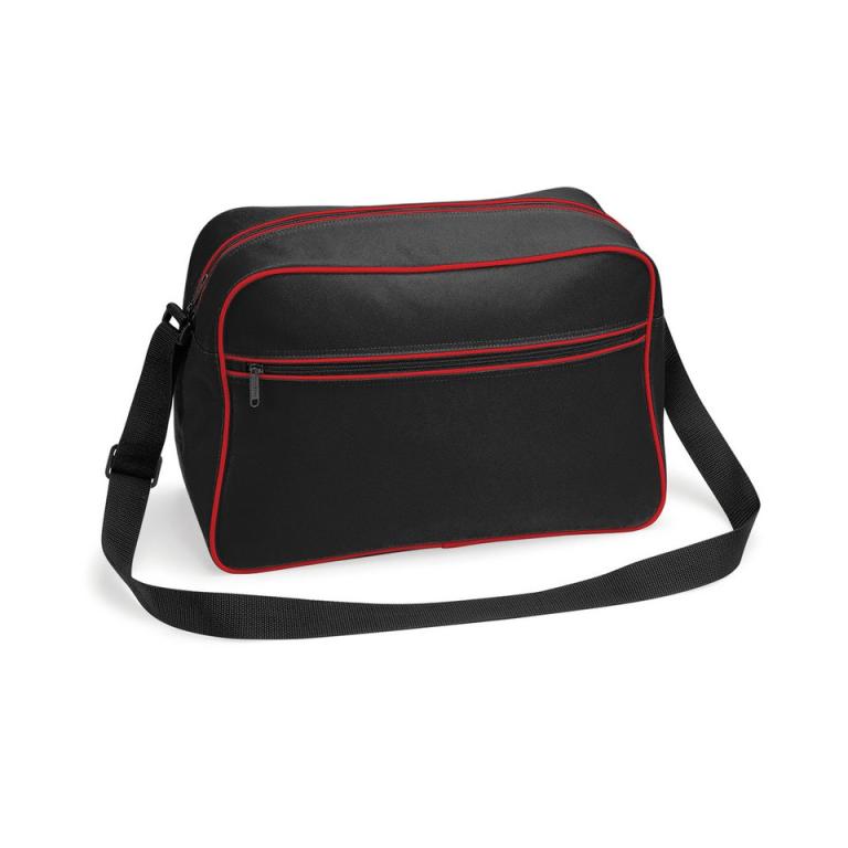 Retro shoulder bag Black/Classic Red