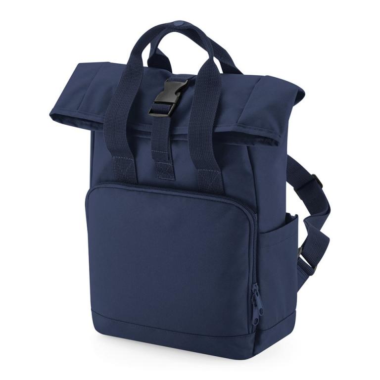 Recycled mini twin handle roll-top backpack Navy Dusk