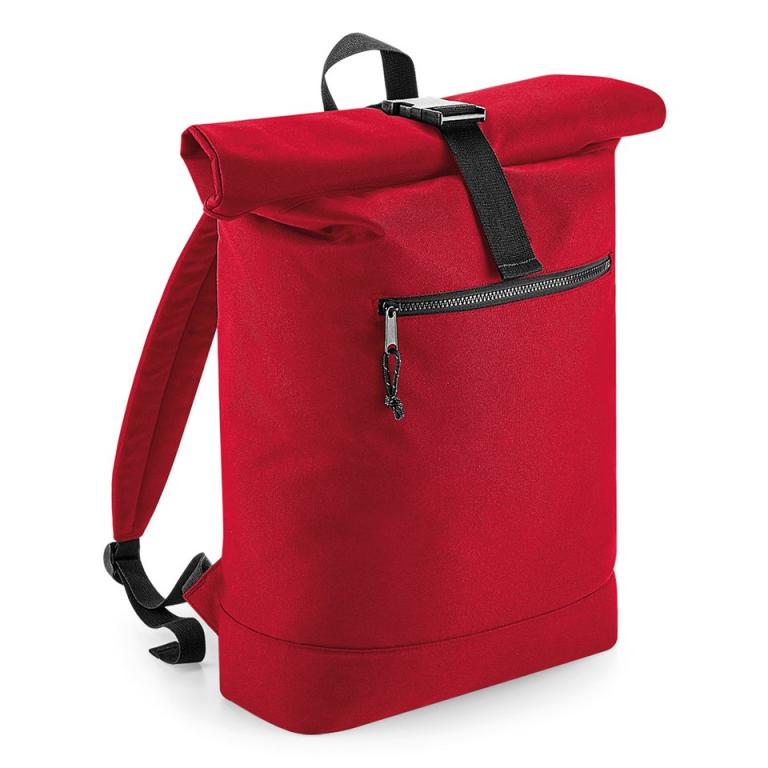 Recycled rolled-top backpack Classic Red
