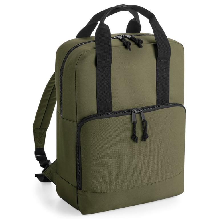 Recycled twin handle cooler backpack Military Green