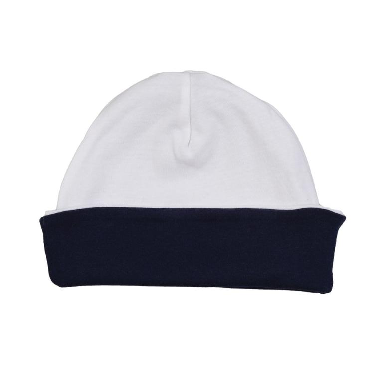 Reversible slouch hat Organic White/Nautical Navy