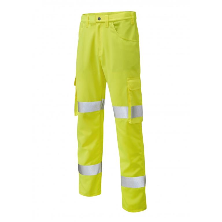 Yelland ISO 20471 Cl 1 Lightweight Poly/Cotton Cargo Trouser Yellow