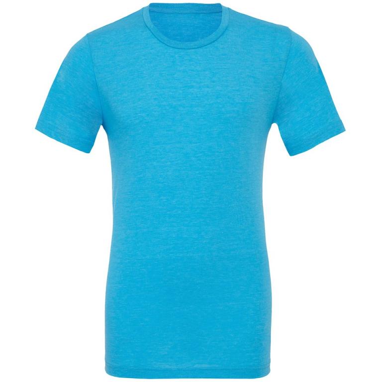 Unisex triblend crew neck t-shirt Aqua Triblend