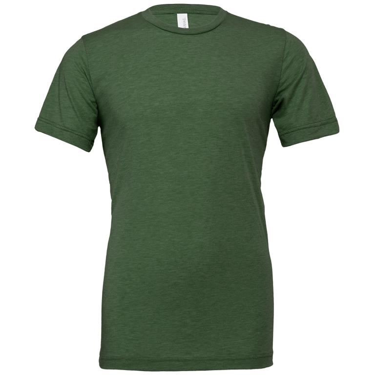 Unisex triblend crew neck t-shirt Grass Green Triblend