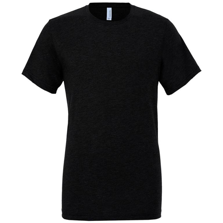 Unisex triblend crew neck t-shirt Solid Black Triblend