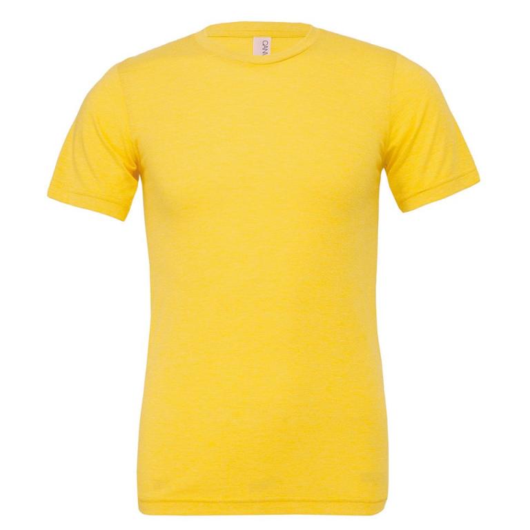 Unisex triblend crew neck t-shirt Yellow Gold Triblend
