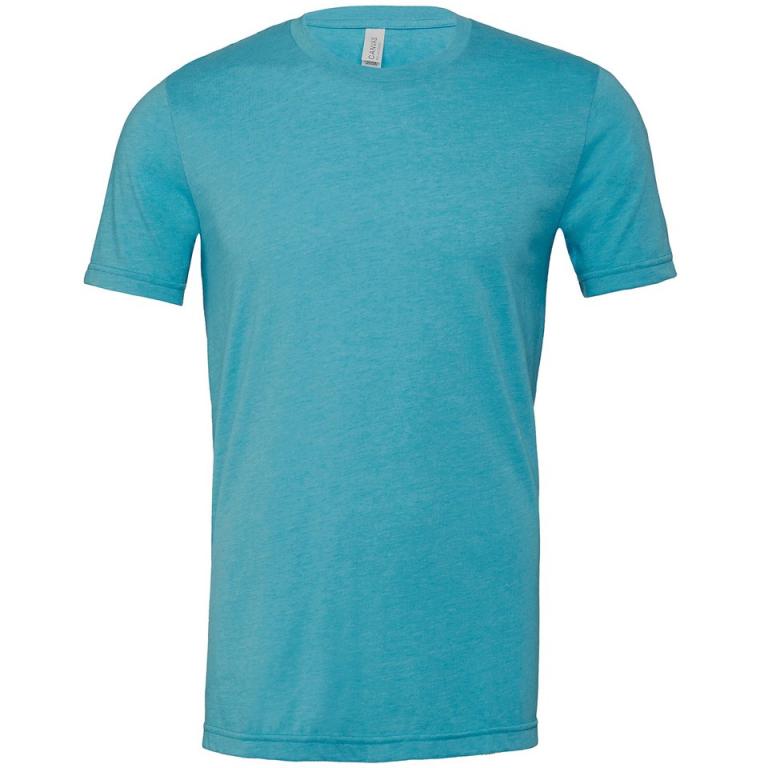 Unisex heather CVC short sleeve t-shirt Heather Aqua