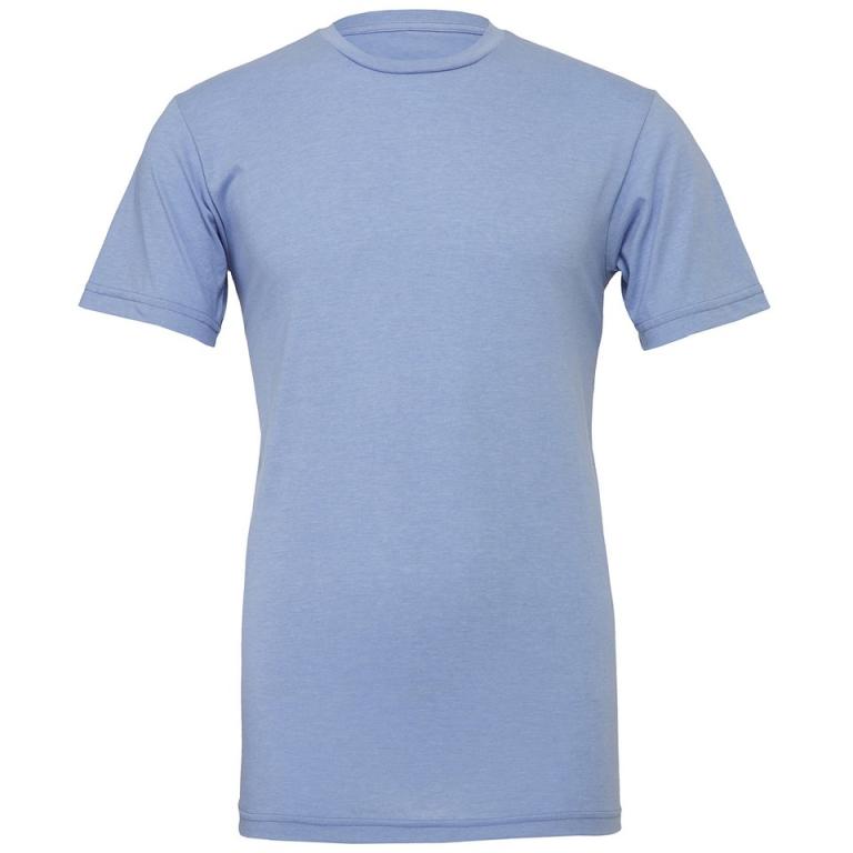 Unisex heather CVC short sleeve t-shirt Heather Blue