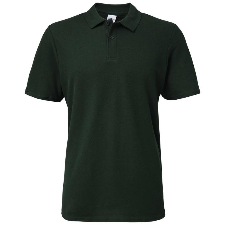 Softstyle™ adult double piqué polo Forest Green