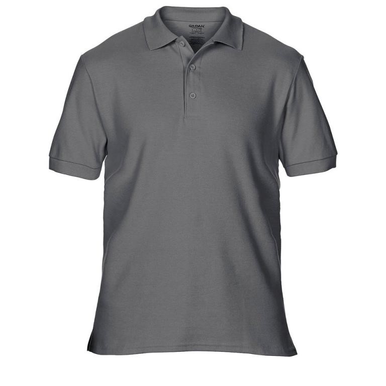 Premium Cotton® double piqué sport shirt Charcoal