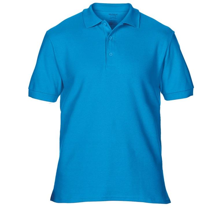 Premium Cotton® double piqué sport shirt Sapphire