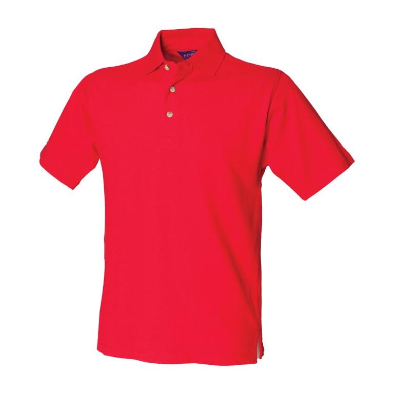 Classic cotton piqué polo with stand-up collar Classic Red