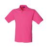 Classic cotton piqué polo with stand-up collar Fuchsia