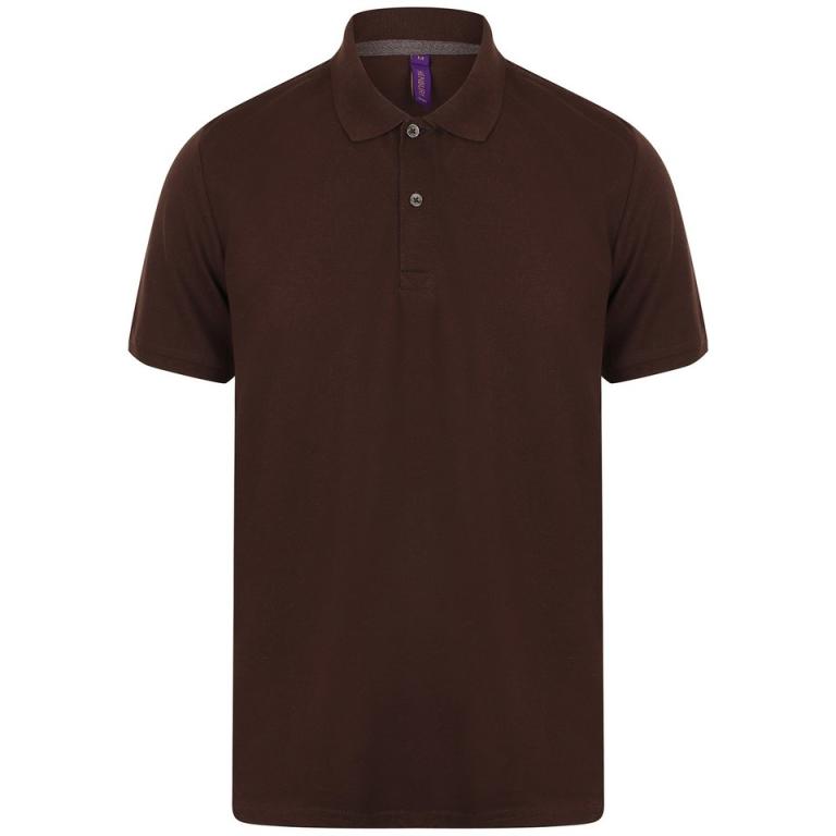 Micro-fine piqué polo shirt Chocolate