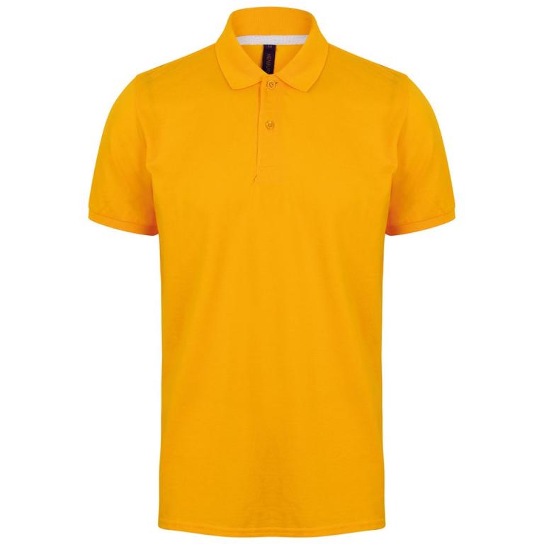 Micro-fine piqué polo shirt Gold