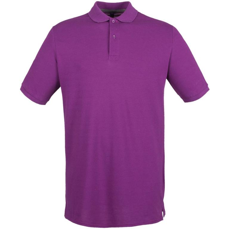 Micro-fine piqué polo shirt Magenta