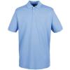 Micro-fine piqué polo shirt Mid Blue