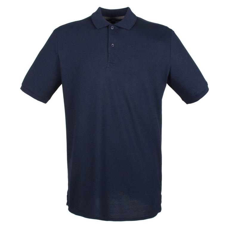 Micro-fine piqué polo shirt Navy