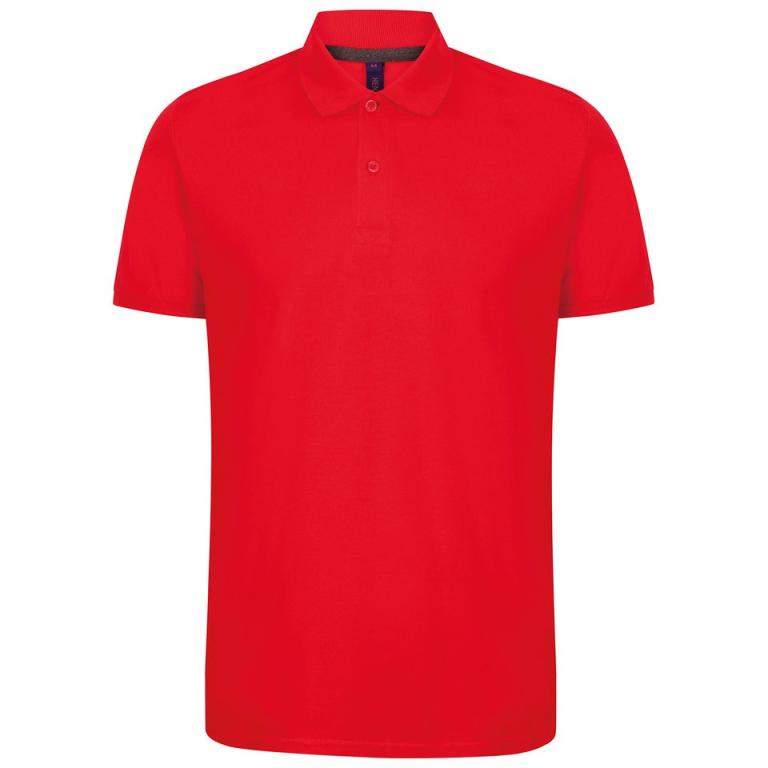 Micro-fine piqué polo shirt Red