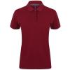 Women's micro-fine piqué polo shirt Burgundy