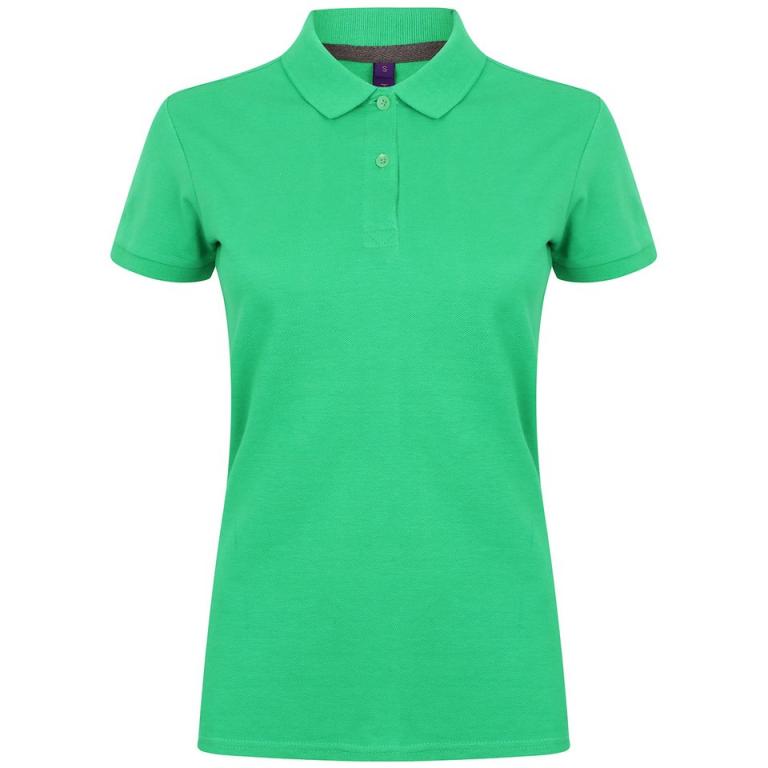 Women's micro-fine piqué polo shirt Kelly