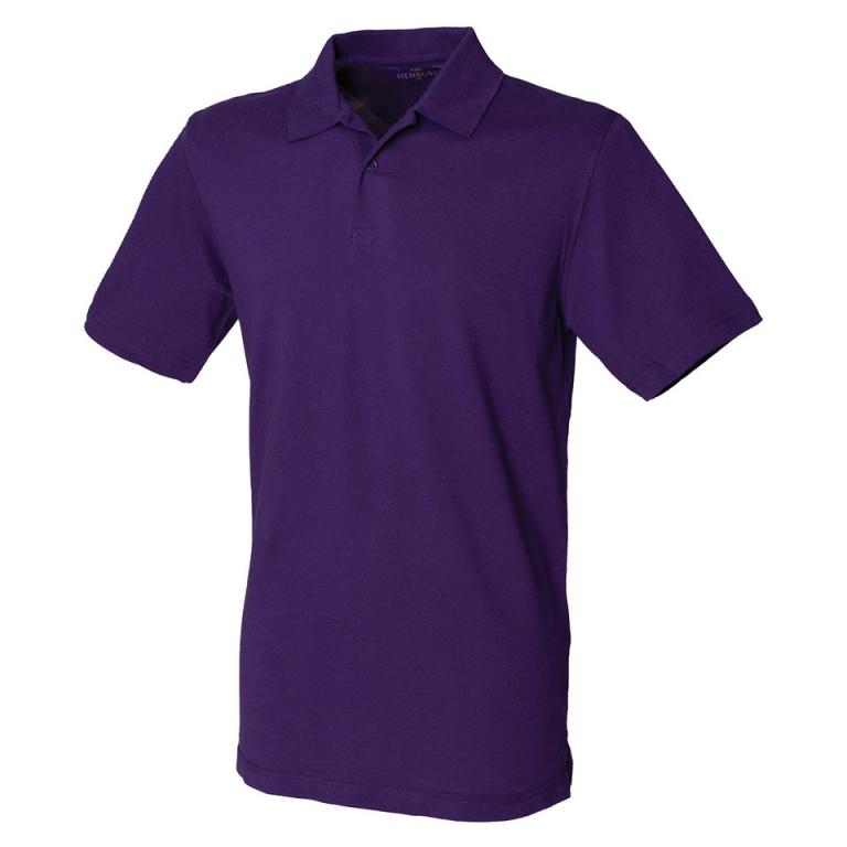 Stretch piqué polo shirt Purple