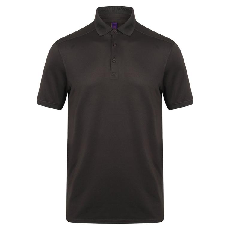 Stretch polo shirt with wicking finish (slim fit) Dark Grey