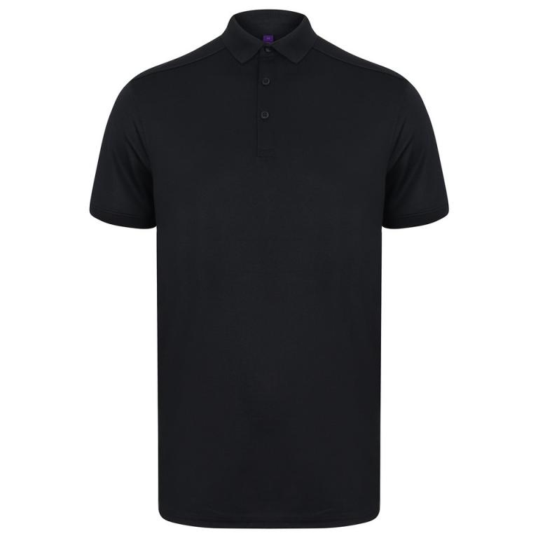 Stretch polo shirt with wicking finish (slim fit) Navy