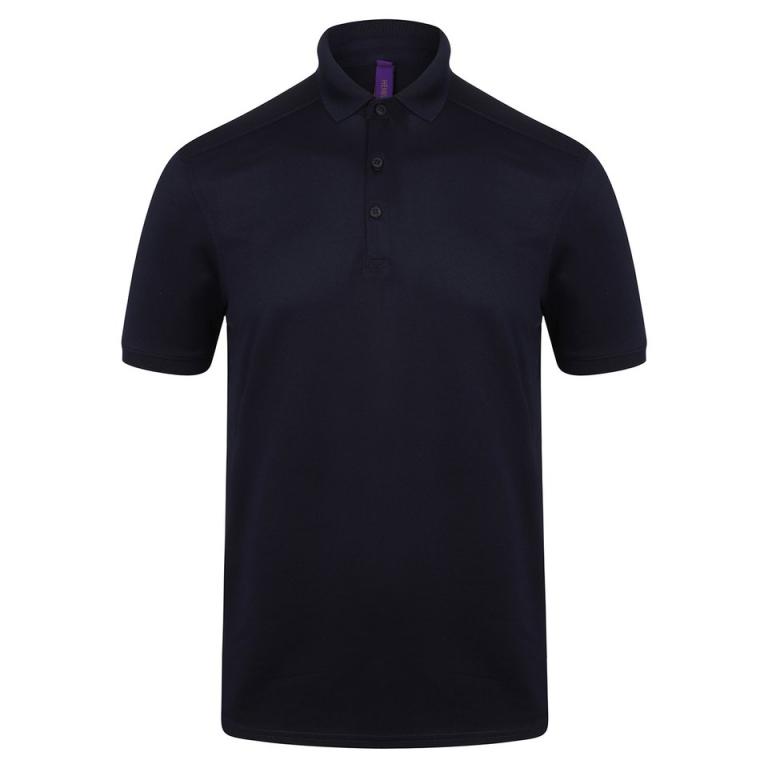 Stretch polo shirt with wicking finish (slim fit) Oxford Navy