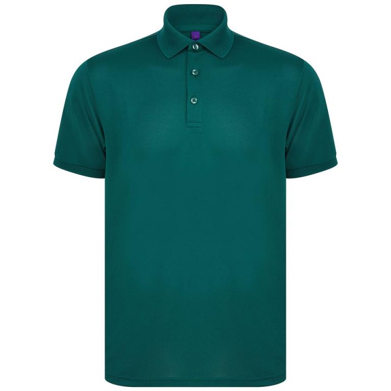 Recycled polyester polo shirt Bottle Green